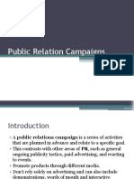 Public Relation Campaigns