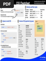 CSS Help Sheet | PDF | Cascading Style Sheets | Typography