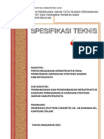 Spesifikasi Teknis Semenisasi Pattern Concrete Gg. Ar Rahman Kel. Kampung Dalam