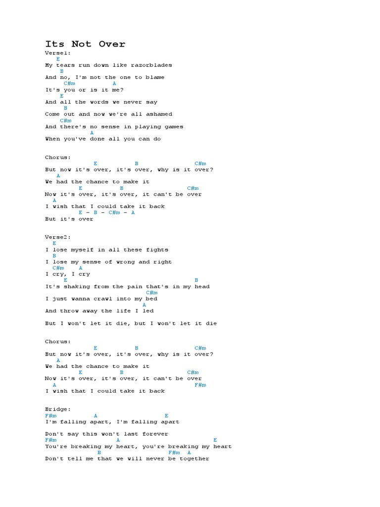 Its Not Over | PDF