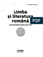 Teste Limba Si Literatura Romana Cls 5