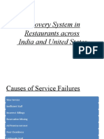 Recovery System in Restaurants Across India and United States