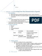 Types of Goods Market Failure