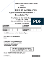 Applications of Mathematics Applications of Mathematics 1 (Foundation Tier)