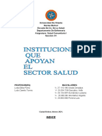 Salud Comunitaria. Instituciones Que Apoyan El Sector Salud