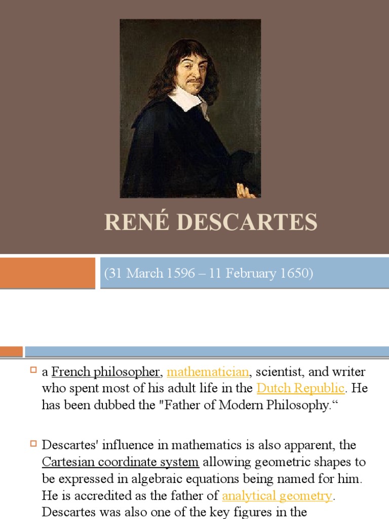 René Descartes: Father of Modern Philosophy | PDF | René Descartes | Epistemology