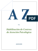 AZ PARA HABILITACION  DE CENTROS DE ATENCIÒN PSICOLÒGICOS