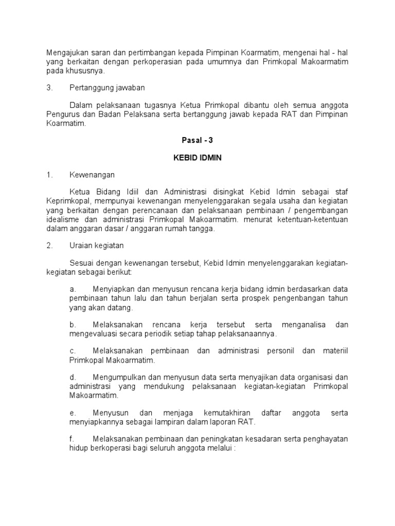 Struktur dan Tugas Primkopal TNI AL | PDF | Bisnis | Teknologi & Rekayasa
