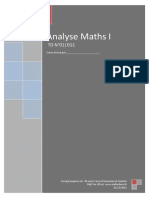 Analyse Maths I: TD N°01 - EG1