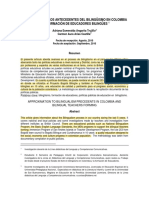 APROXIMACIÓN A LOS ANTECEDENTES DEL BILINGUISMO EN COLOMBIA Y LA FORMACIÓN DE EDUCADORES BILINGUES