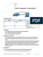 Packet Tracer - Basic Switch Configuration - Physical Mode: Topology