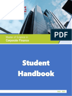 MSC Corporate Finance Handbook 2020 - 2021