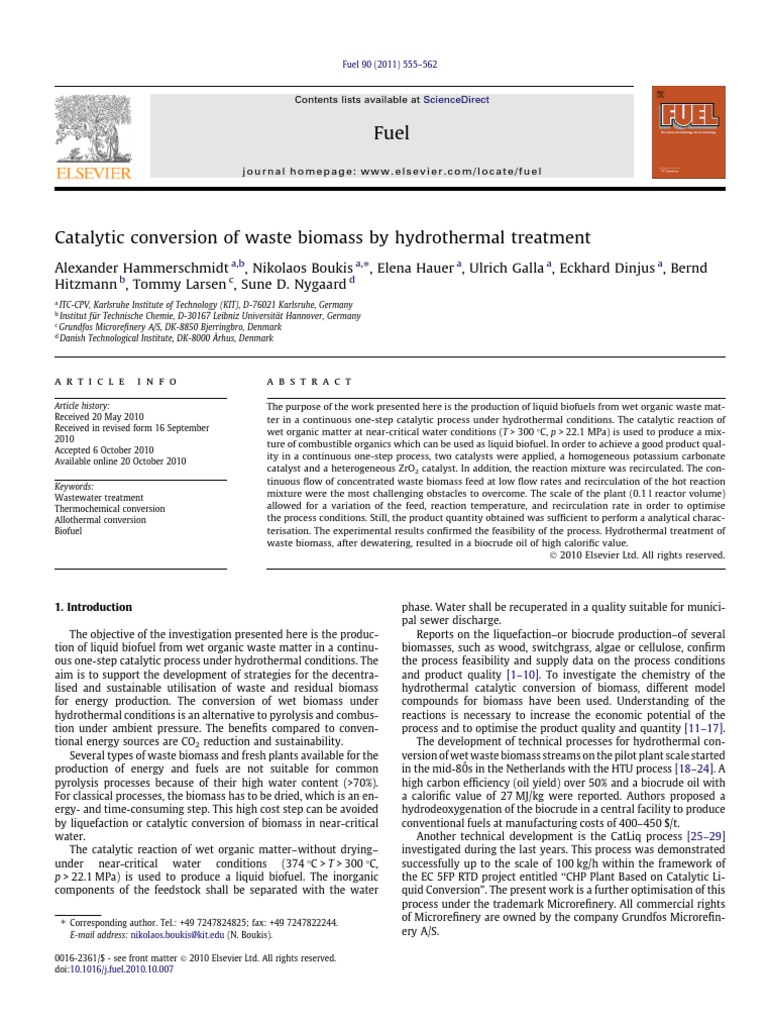 Hammerschmidt2011 - Catalytic Conversion of Waste Biomass by ...