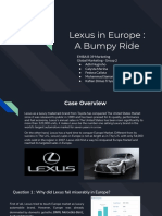 Lexus in Europe: A Bumpy Ride