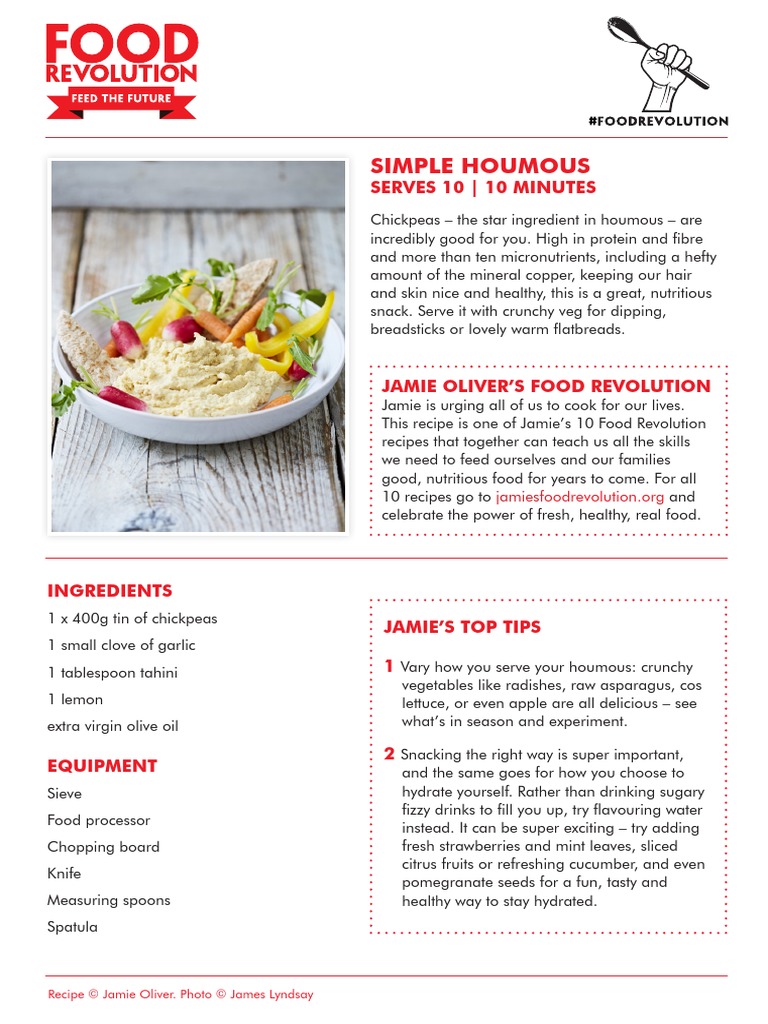 Hummus Recipe Jamie Oliver PDF Foods Cuisine