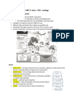 UNIT 1: Intro - EVS - Ecology: Components of An Ecosystem