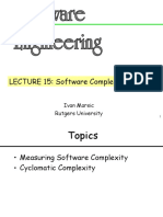 LECTURE 15: Measuring Software Complexity with Cyclomatic Metrics
