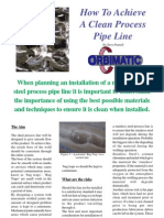 How To Achieve A Clean Process Pipe Line: The Aim