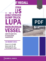 INCIDENT RECALL - Kabel Putus Di Akibatkan Vessel Unit Dump Truck Tidak Turun2