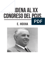 E. Hoxha Condena Al XX Congreso Del PCUS