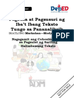 Module 5 Week 3 Pagbasa at Pagsusuri Sa Ibat Ibang Teksto Tungo Sa Pananaliksik