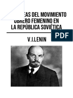 Lenin, las tareas del movimiento obrero femenino en la republica soviética