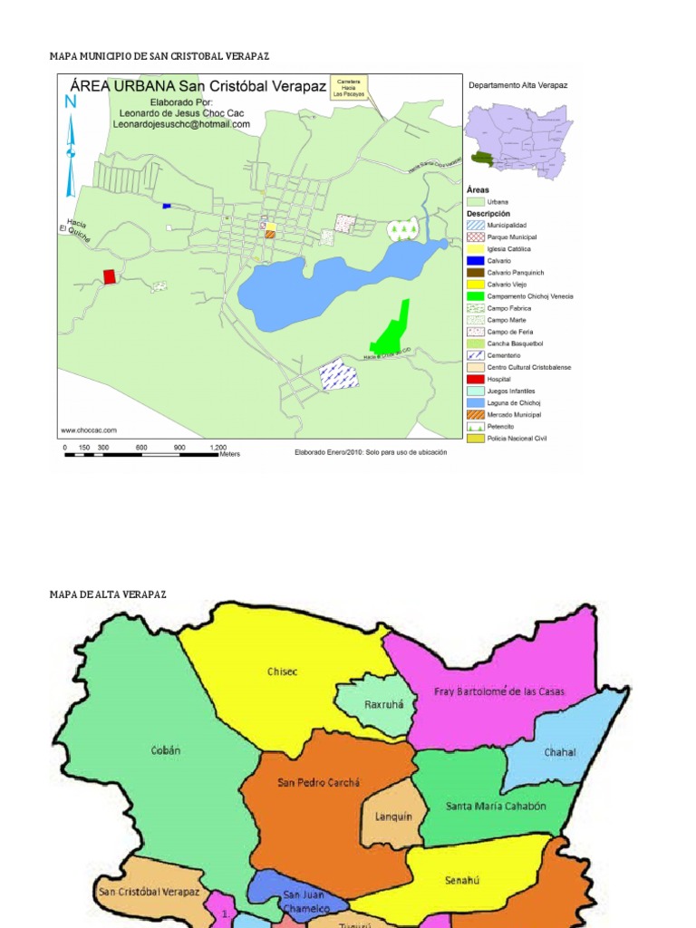 Mapa Municipio de San Cristobal Verapaz | PDF | Salud y bienestar