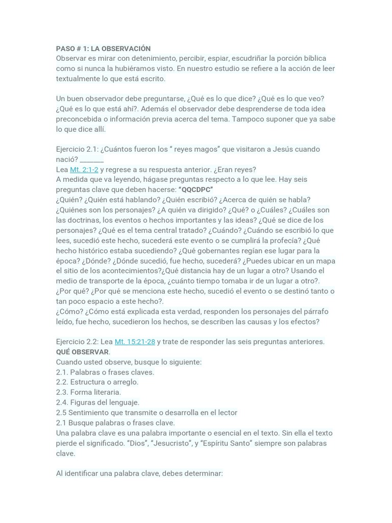 Significado y Práctica de Observar | PDF | Verbo | Palabra