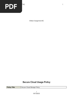 Secure Cloud Usage Policy