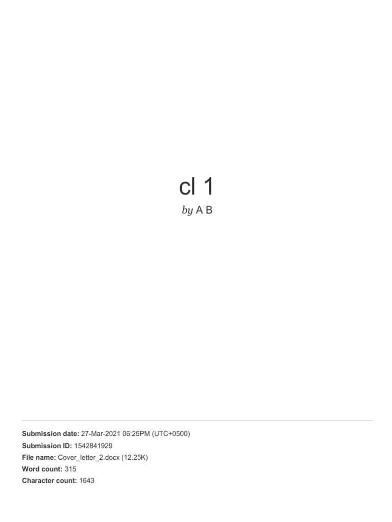 CL 1 | PDF