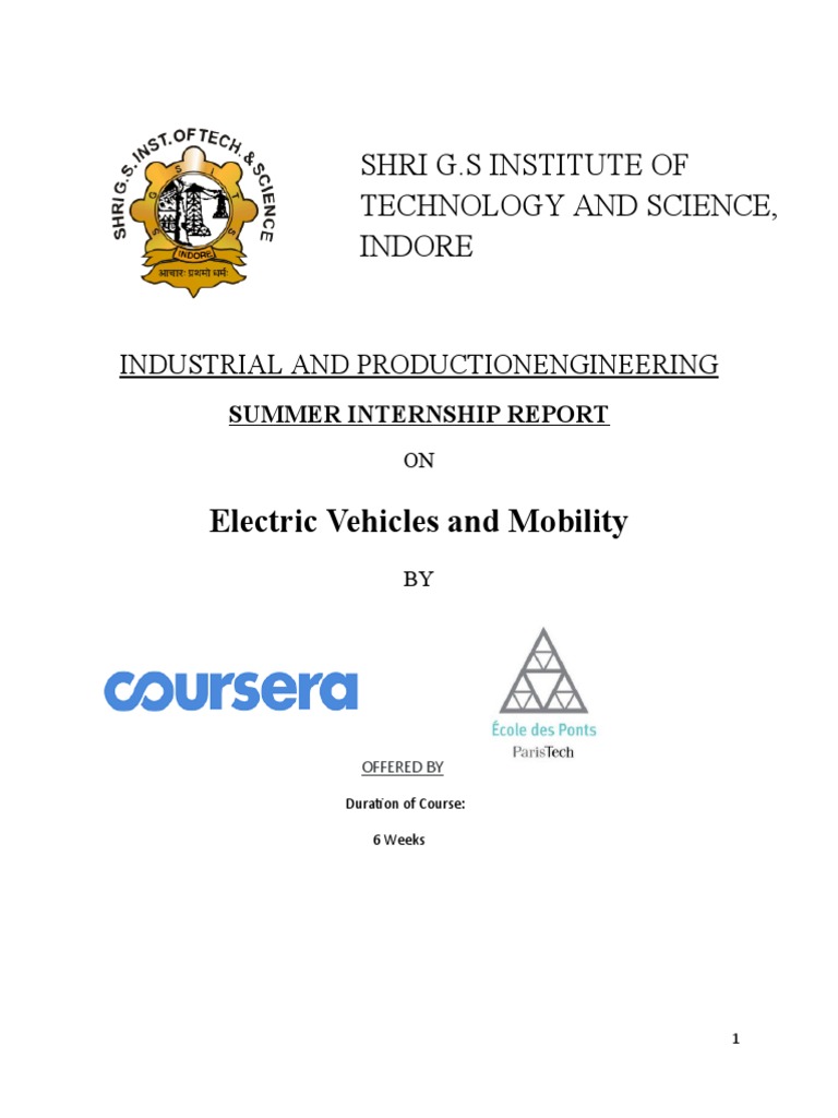 Electric Vehicles and Mobility Report PDF Electric Vehicle Life
