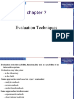 HCI - Evaluation Techniques