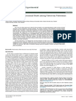 Clinical and Experimental Psychology: Death Anxiety and Obsessional Death Among University Palestinian Students