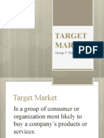 Target Market: Group 3 "Da Barrs"