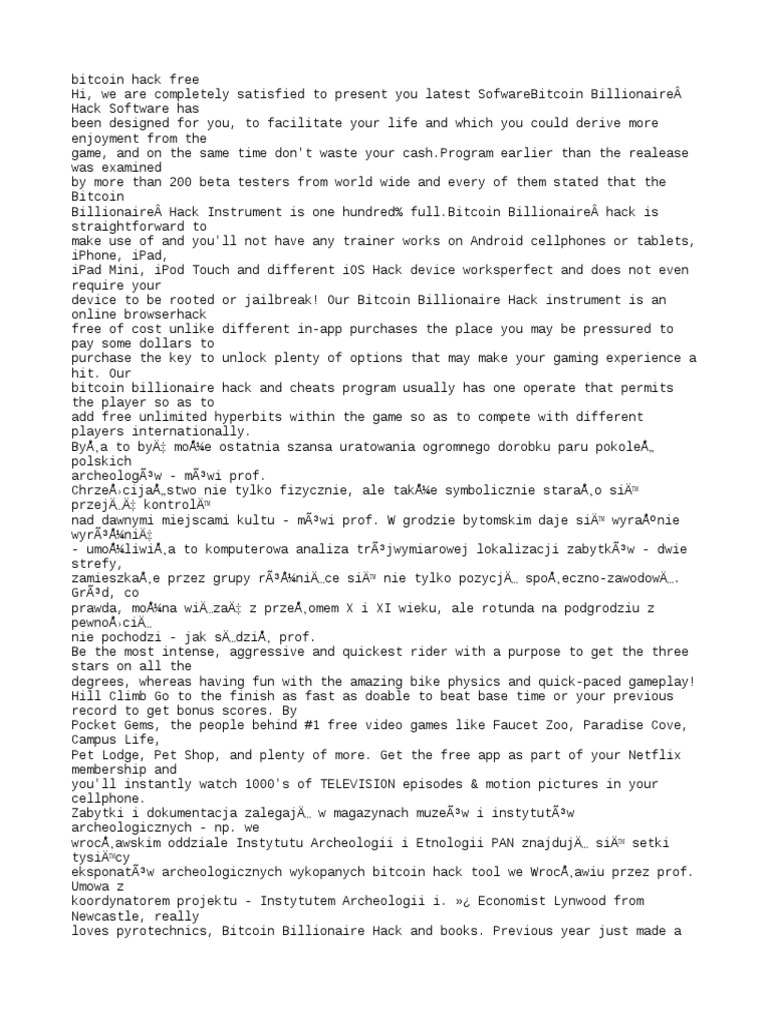 Bitcoin Hack Free | PDF | Ios | Tablet Computer