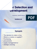 Vendor Selection and Development