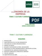 Tema 7. Cultura y Liderazgo (I)