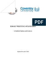 Essay Writing Standard: A Guide For Students and Lecturers