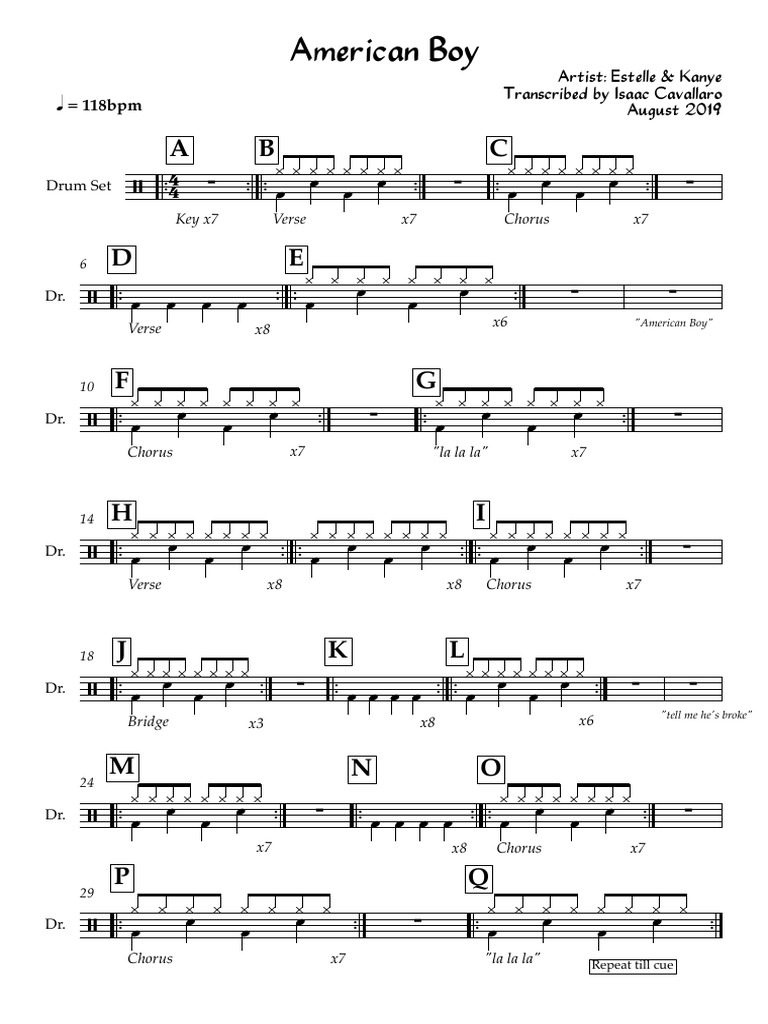 American Boy Drums | PDF