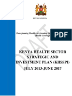 Kenya Health Sector Strategic Investment Plan 2013 To 2017