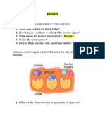 Enzymes Are Biological Catalyst That Alters The Rate of A Chemical Reaction