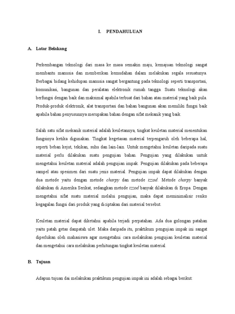 Uji Impak Metode Izod dan Charpy | PDF | Teknologi & Rekayasa