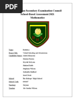 Mathematics Sba Cover Page | PDF