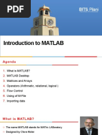 LAB Introduction To MATLAB Session - 1