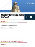 Mechanisms and Robotics (De) Onramp: BITS Pilani