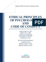 APA Ethical Principles of Psychologists and Code of Conduct (2017)