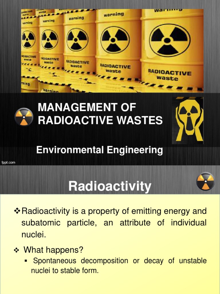 Management of Radioactive Wastes PDF Radioactive Waste