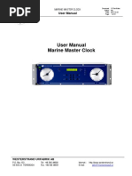 User Manual Marine Master Clock