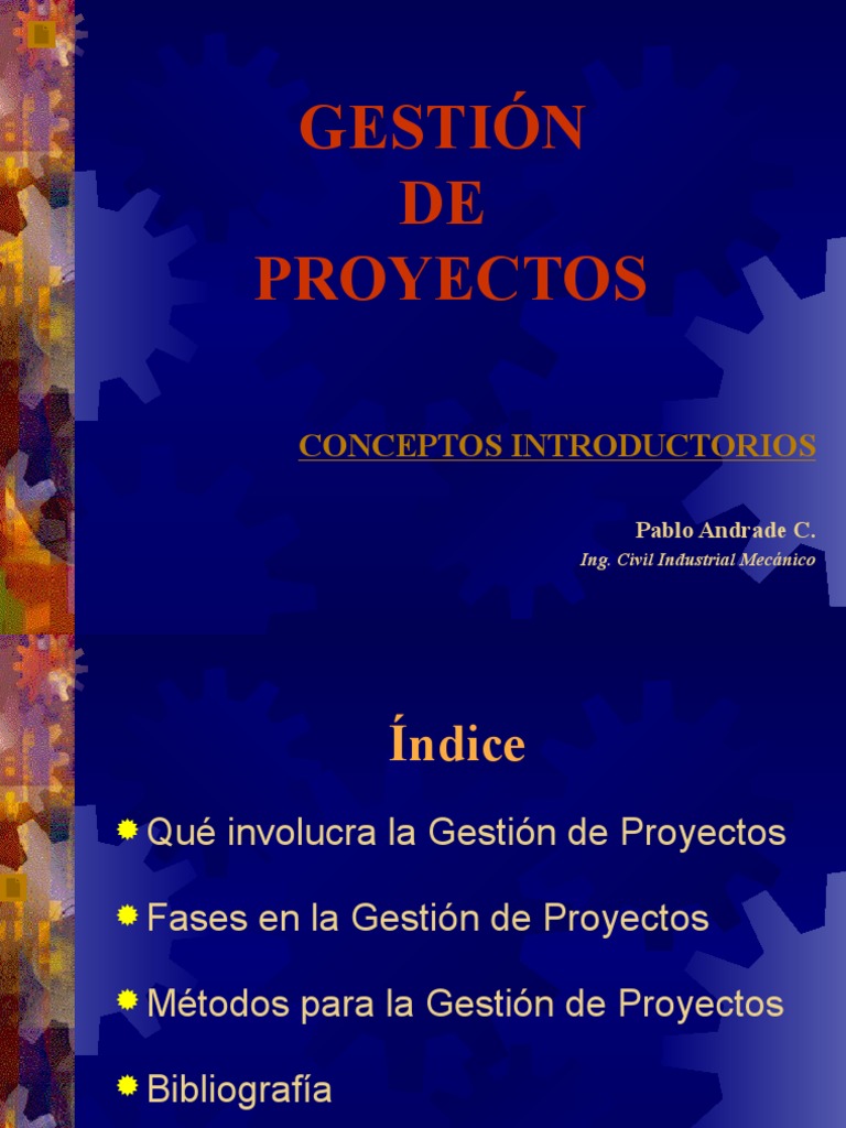 Gestión de Proyectos: Conceptos Clave | PDF | Gestión de proyectos ...