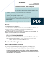 Example Financial Statements Risk Analysis